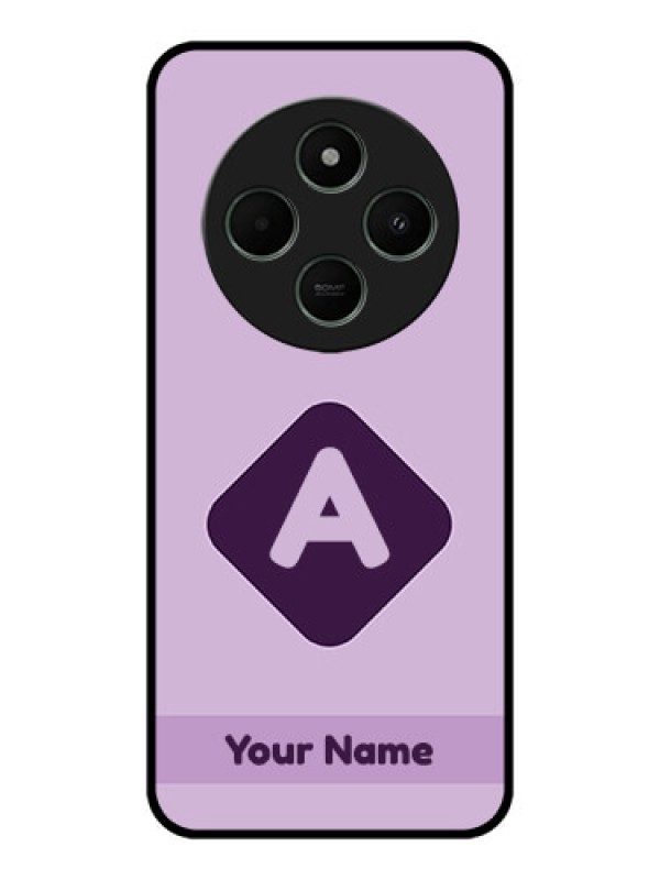 Custom Poco M7 5G Custom Metal Phone Case - Custom Letter In Curved Badge Design