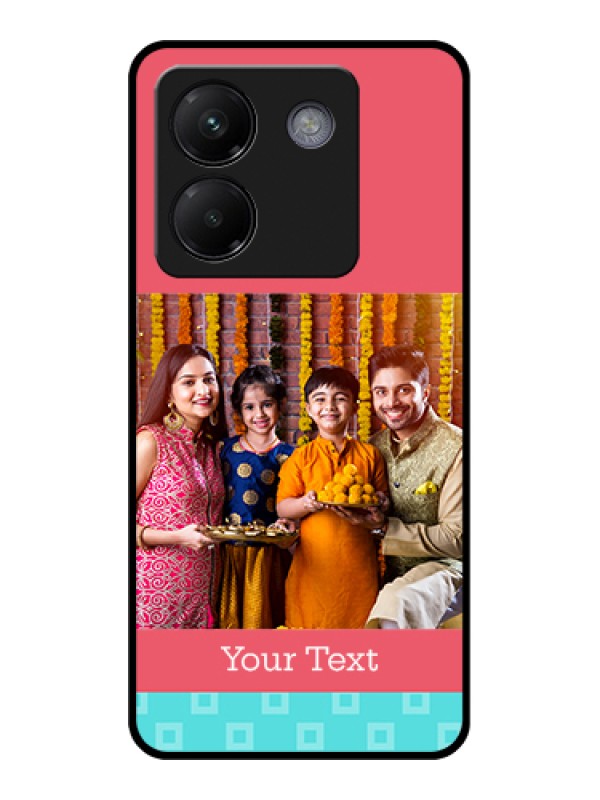 Custom Poco M7 Pro 5G Custom Metal Phone CaseGreen Pattern Design