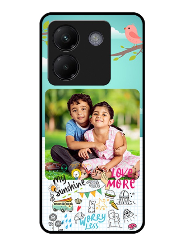 Custom Poco M7 Pro 5G Custom Metal Phone CaseWatercolor Floral Design