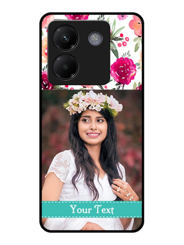 Custom Poco M7 Pro 5G Custom Metal Phone CaseSplashes With Love Doodles Design