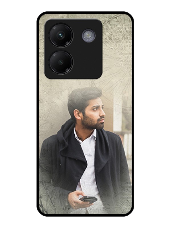 Custom Poco M7 Pro 5G Custom Metal Phone CaseStylish Hexagon Pattern Design