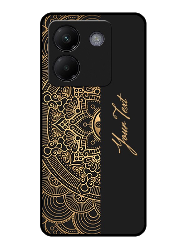 Custom Poco M7 Pro 5G Custom Metal Phone Case - Mandala Art With Custom Text Design
