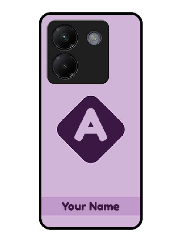 Custom Poco M7 Pro 5G Custom Metal Phone Case - Custom Letter In Curved Badge Design