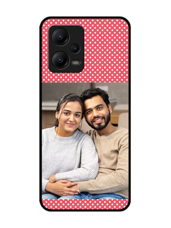 Custom Poco X5 5G Custom Metal Phone CaseWhite Dotted Design