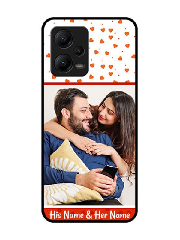 Custom Poco X5 5G Custom Metal Phone CaseOrange Love Symbol Design