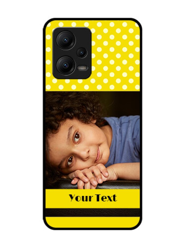 Custom Poco X5 5G Custom Metal Phone CaseBright Yellow Case Design