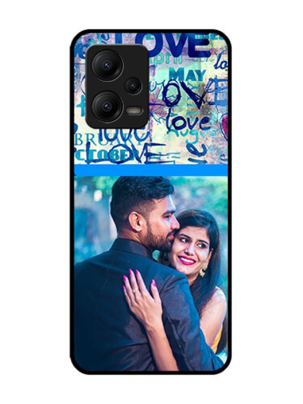 Custom Poco X5 5G Custom Metal Phone CaseColorful Love Design
