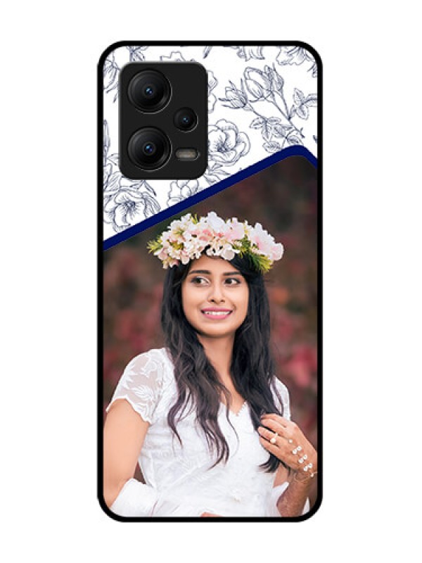 Custom Poco X5 5G Custom Metal Phone CaseClassy Floral Design