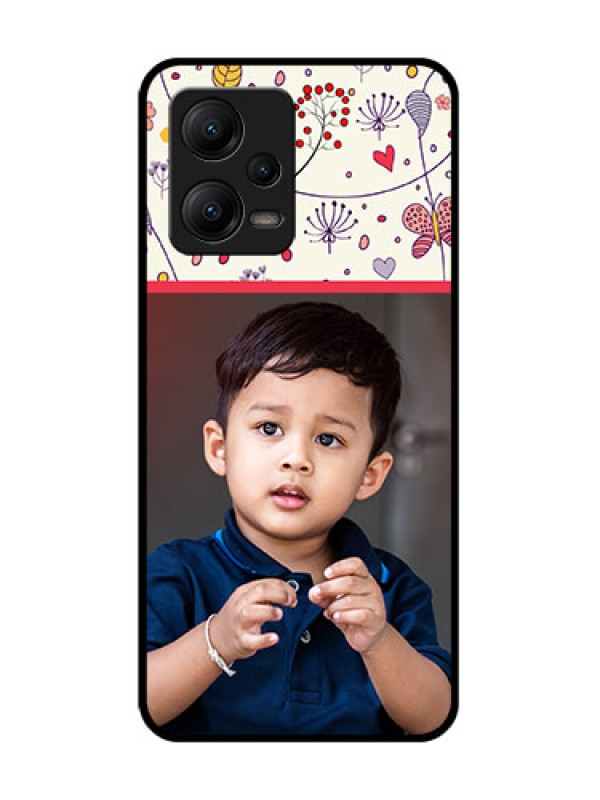 Custom Poco X5 5G Custom Metal Phone CasePremium Floral Design