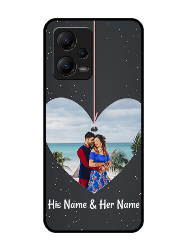 Custom Poco X5 5G Custom Metal Phone CaseHanging Heart Design