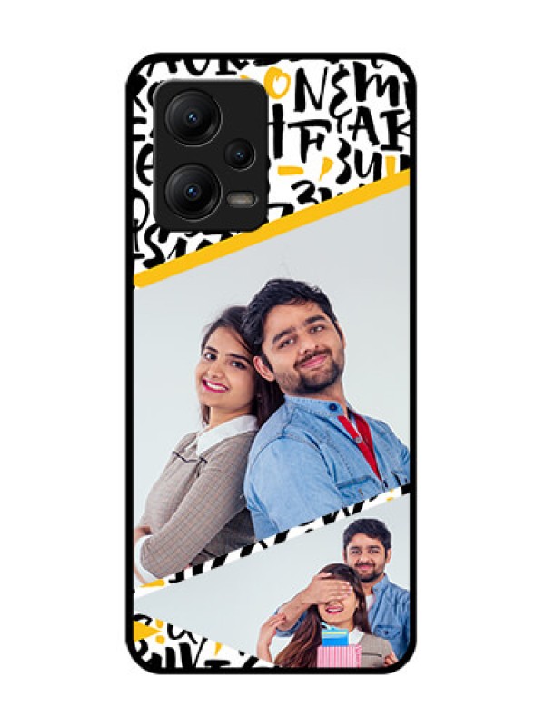 Custom Poco X5 5G Custom Metal Phone CaseLetters Pattern Design