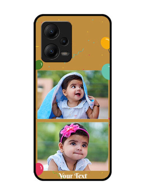 Custom Poco X5 5G Custom Metal Phone CaseImage Holder With Birthday Celebrations Design