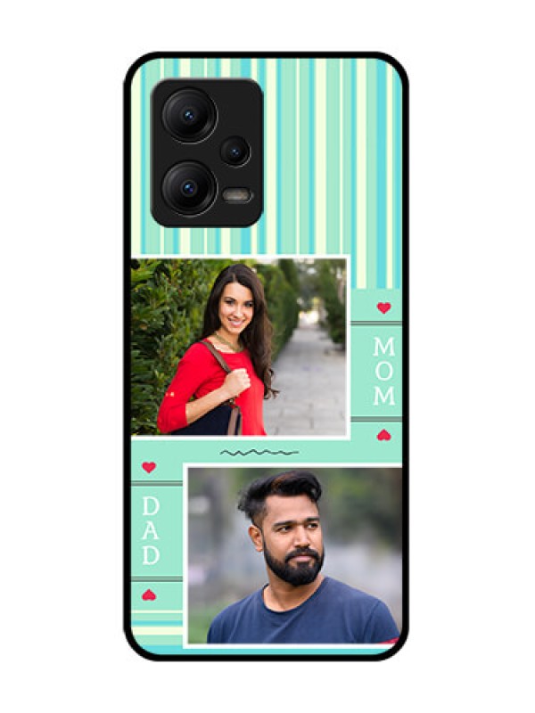 Custom Poco X5 5G Custom Metal Phone CaseMom and Dad Pic Design