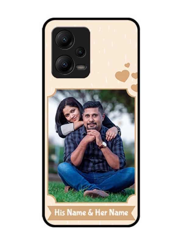 Custom Poco X5 5G Custom Metal Phone CaseWith Confetti Love Design