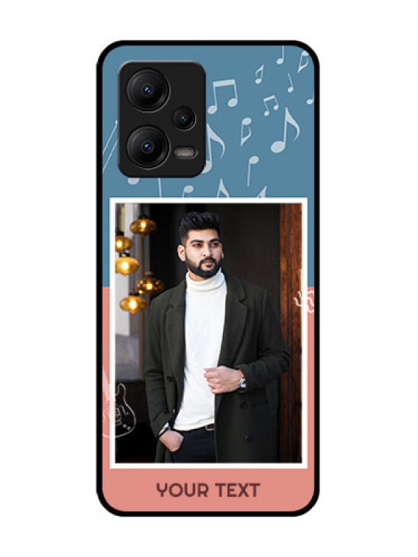 Custom Poco X5 5G Custom Metal Phone CaseWith Color Musical Note Design