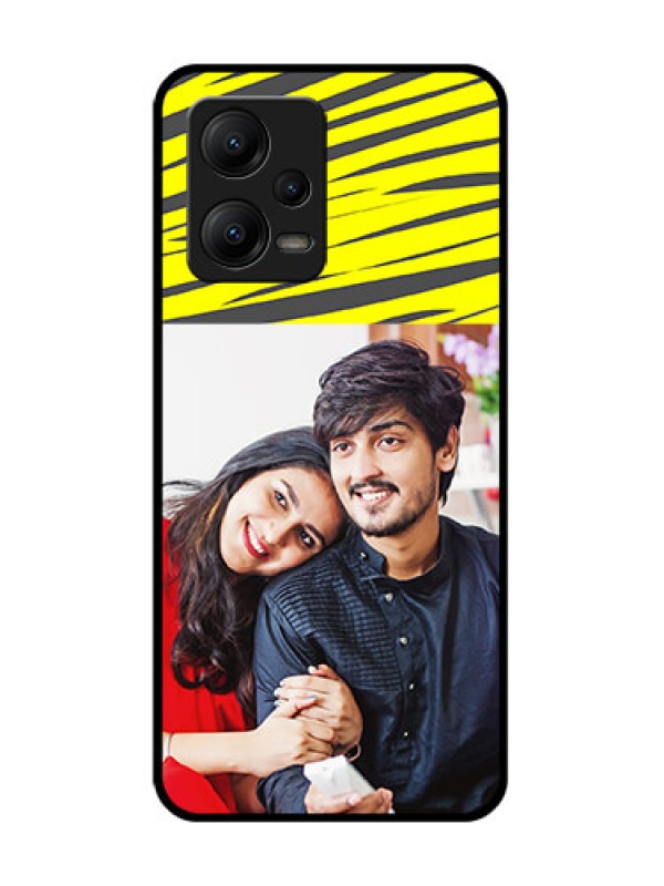 Custom Poco X5 5G Custom Metal Phone CaseYellow Abstract Design