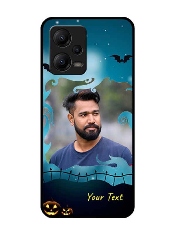 Custom Poco X5 5G Custom Metal Phone CaseHalloween Frame Design