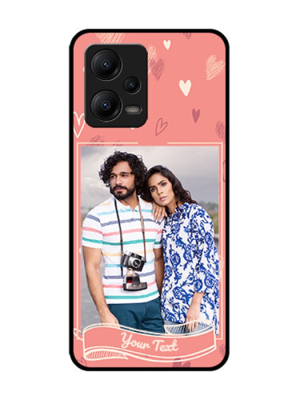 Custom Poco X5 5G Custom Metal Phone CaseLove Doodle Art Design