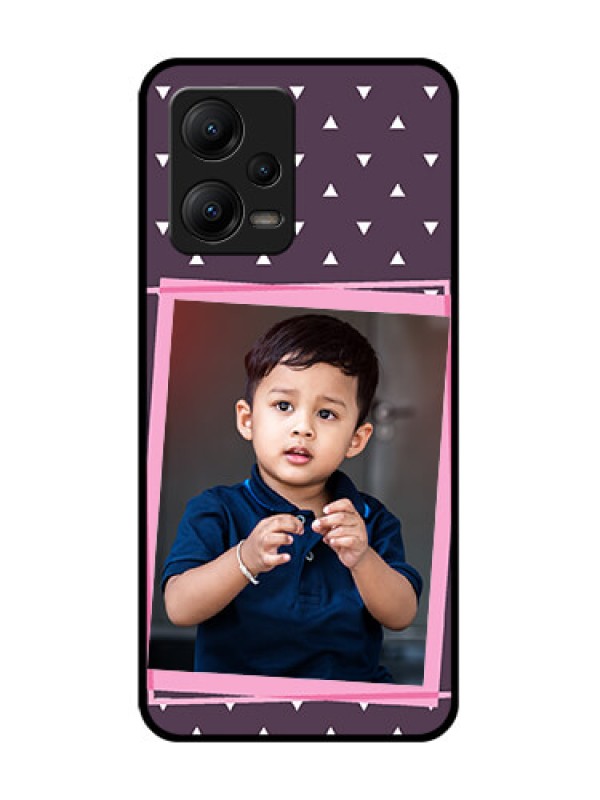 Custom Poco X5 5G Custom Metal Phone CaseTriangle Pattern Dotted Design