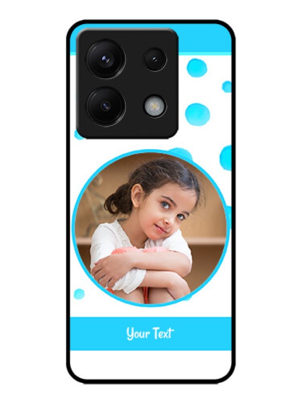 Custom Poco X6 5G Custom Metal Phone CaseBlue Bubbles Pattern Design