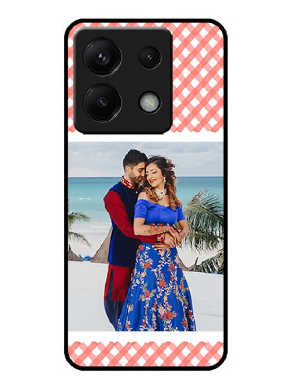 Custom Poco X6 5G Custom Metal Phone CasePink Pattern Design