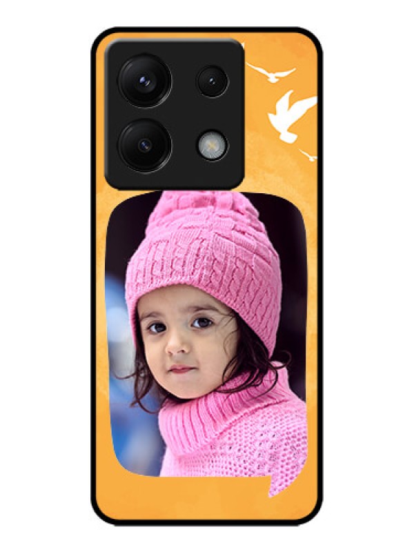 Custom Poco X6 5G Custom Metal Phone CaseWater Color Design With Bird Icons