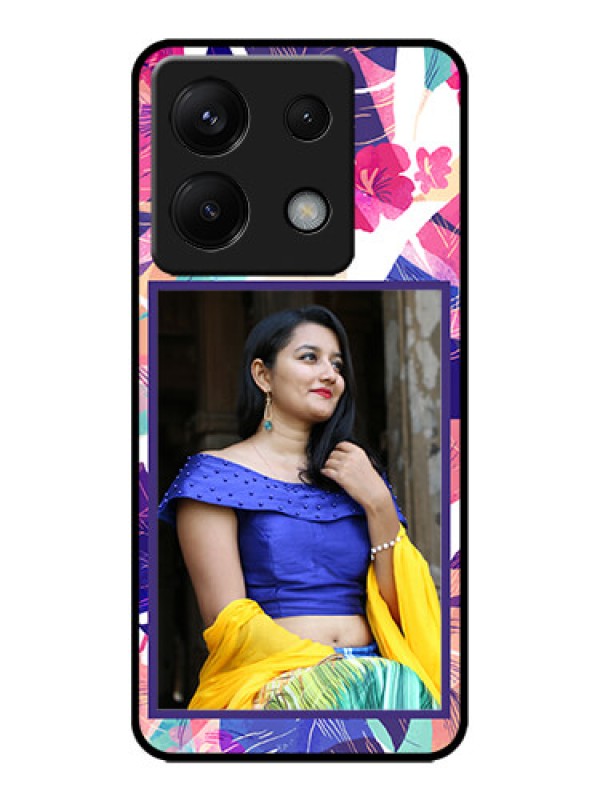 Custom Poco X6 5G Custom Metal Phone CaseAbstract Floral Design