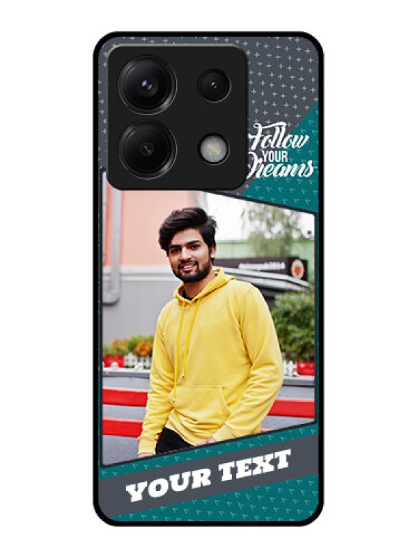 Custom Poco X6 5G Custom Metal Phone CaseBackground Pattern Design With Quote