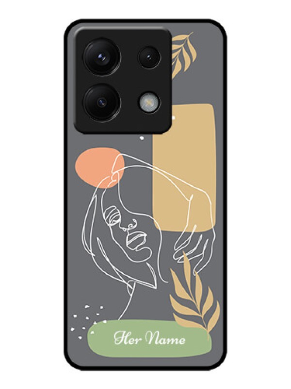 Custom Poco X6 5G Custom Metal Phone CaseGazing Woman Line Art Design