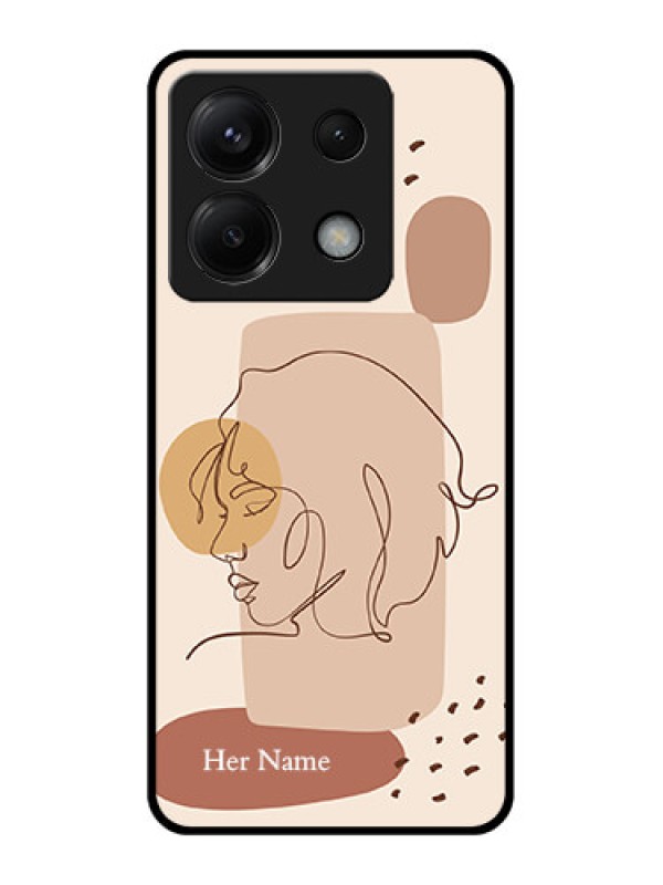 Custom Poco X6 5G Custom Metal Phone CaseCalm Woman Line Art Design