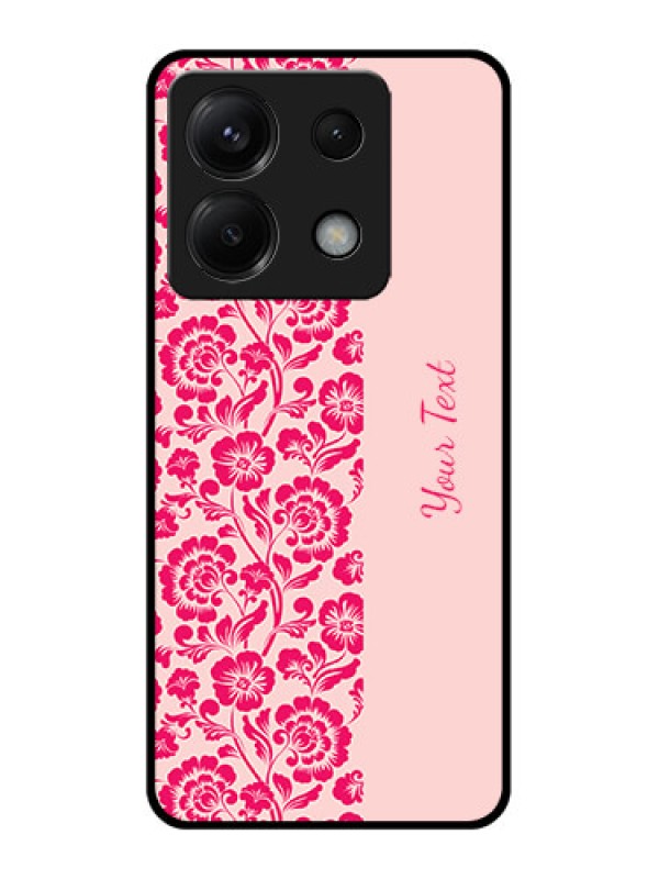 Custom Poco X6 5G Custom Metal Phone CaseAttractive Floral Pattern Design