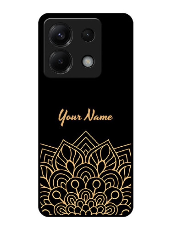 Custom Poco X6 5G Custom Metal Phone CaseGolden Mandala Design