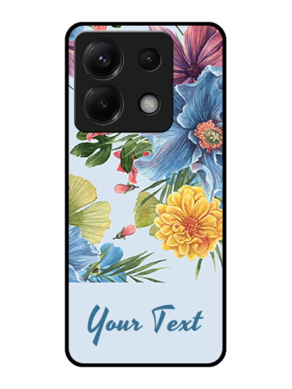 Custom Poco X6 5G Custom Metal Phone CaseStunning Watercolored Flowers Painting Design