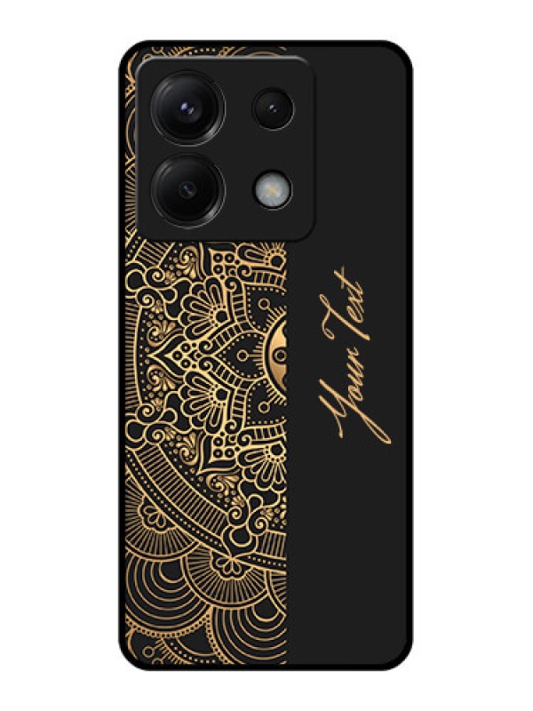 Custom Poco X6 5G Custom Metal Phone CaseMandala Art With Custom Text Design