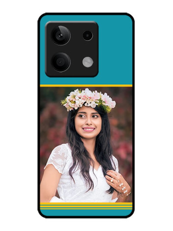 Custom Poco X6 Neo 5G Custom Metal Phone Case - Yellow and Blue Design