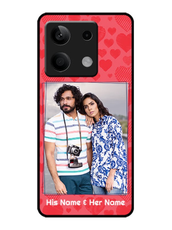 Custom Poco X6 Neo 5G Custom Metal Phone Case - With Red Heart Symbols Design