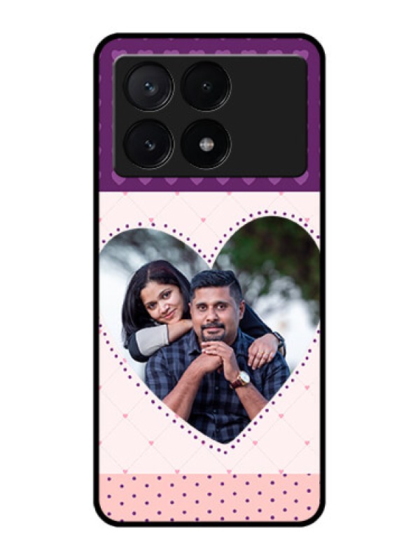 Custom Poco X6 Pro 5G Custom Metal Phone CaseViolet Love Dots Design