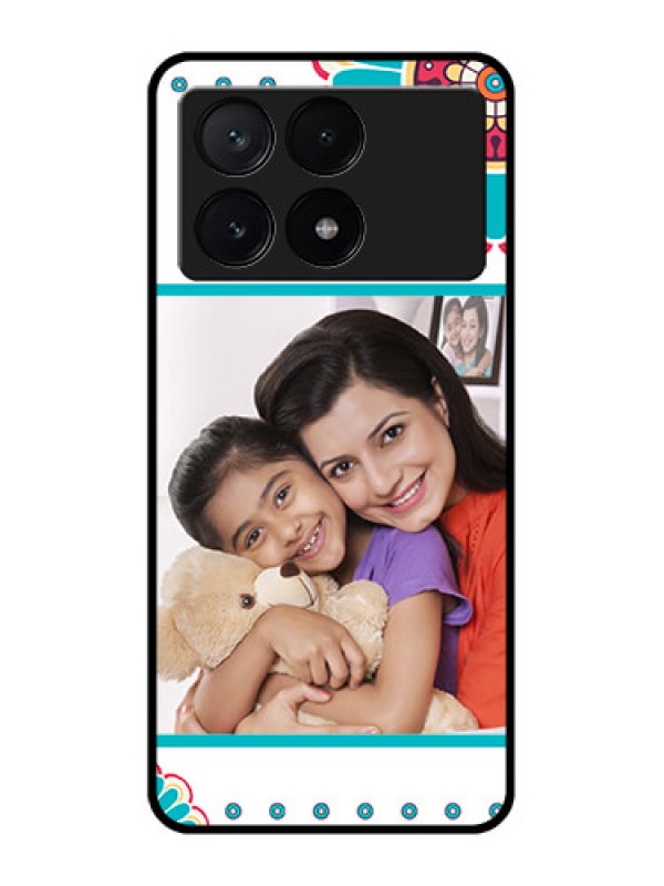 Custom Poco X6 Pro 5G Custom Metal Phone CaseFlower Design