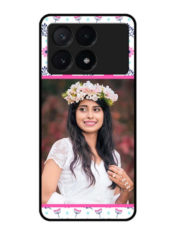 Custom Poco X6 Pro 5G Custom Metal Phone CaseColorful Flower Design