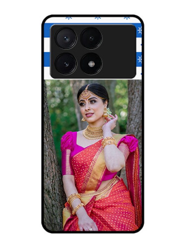 Custom Poco X6 Pro 5G Custom Metal Phone CaseSnow Pattern Design