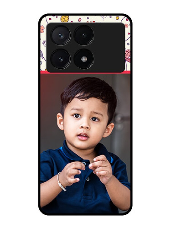 Custom Poco X6 Pro 5G Custom Metal Phone CasePremium Floral Design