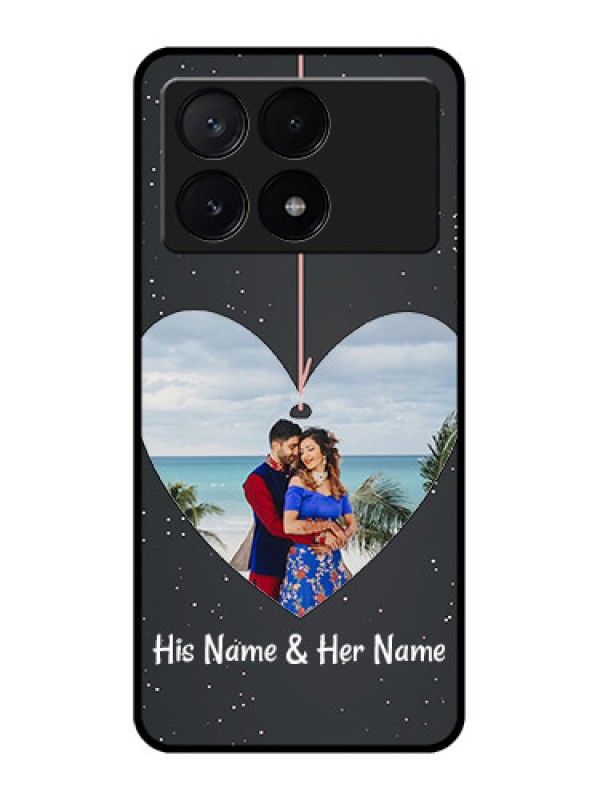 Custom Poco X6 Pro 5G Custom Metal Phone CaseHanging Heart Design