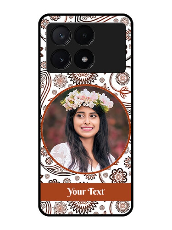 Custom Poco X6 Pro 5G Custom Metal Phone CaseAbstract Flower Design