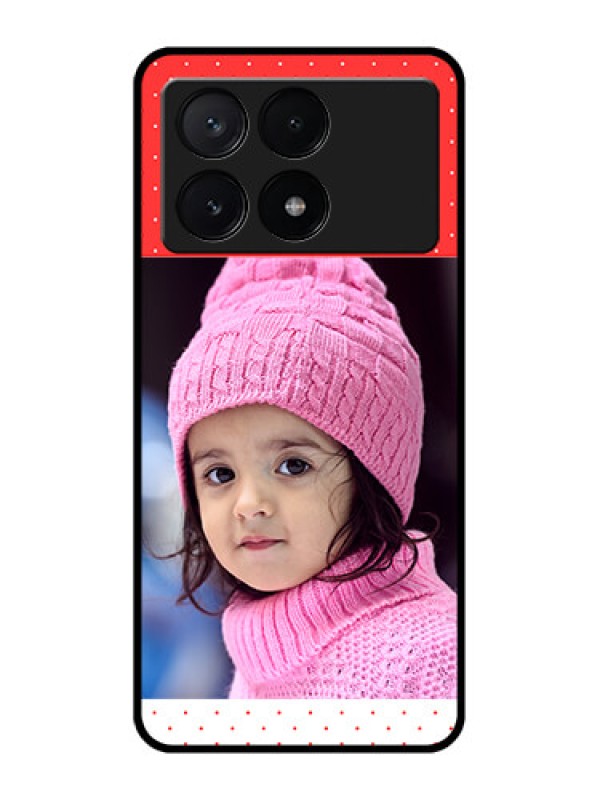 Custom Poco X6 Pro 5G Custom Metal Phone CaseRed Pattern Design