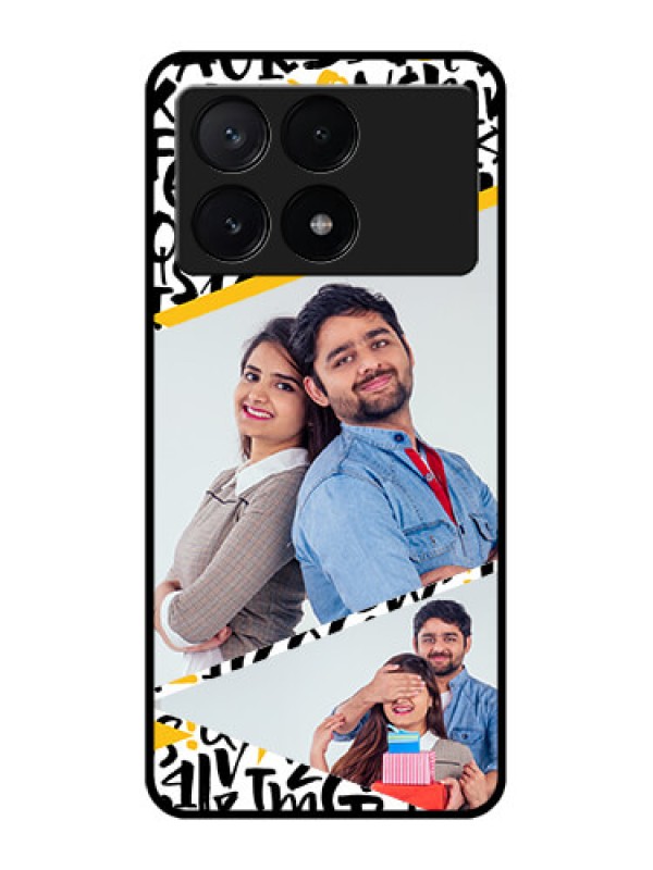 Custom Poco X6 Pro 5G Custom Metal Phone CaseLetters Pattern Design