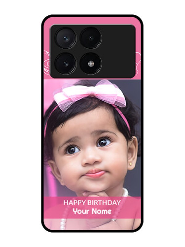Custom Poco X6 Pro 5G Custom Metal Phone CaseWith Birthday Line Art Design