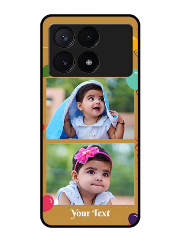 Custom Poco X6 Pro 5G Custom Metal Phone CaseImage Holder With Birthday Celebrations Design