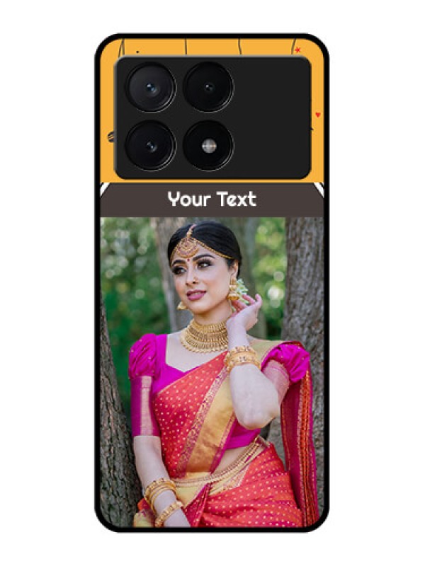 Custom Poco X6 Pro 5G Custom Metal Phone CaseWith Family Picture And Icons