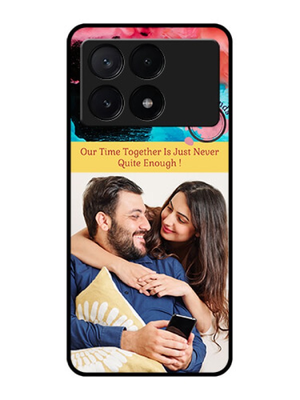 Custom Poco X6 Pro 5G Custom Metal Phone CaseQuote With Acrylic Painting Design