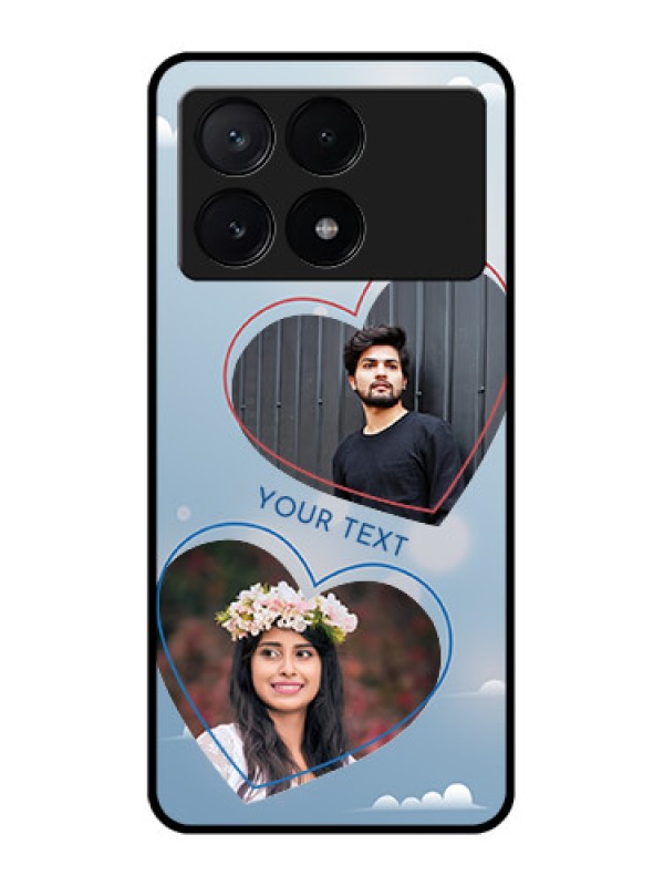 Custom Poco X6 Pro 5G Custom Metal Phone CaseBlue Color Couple Design